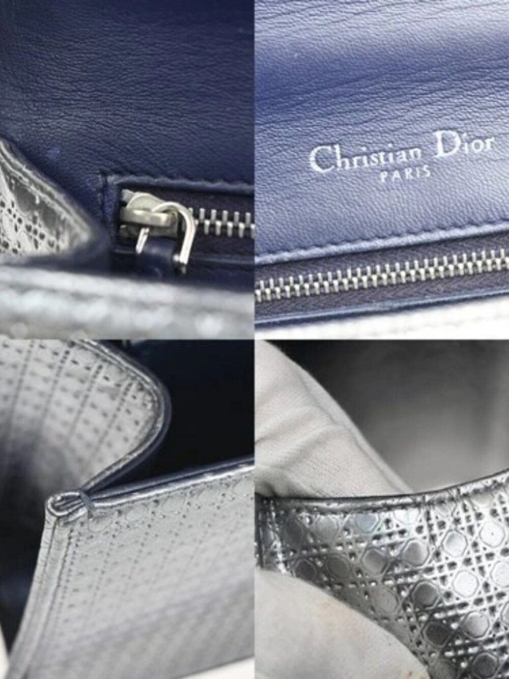 CHRISTIAN DIOR Ombre Diorama Archicannage Chain Shoulder Bag Leather 50RL945 - Picture 14 of 16